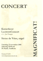 poster Magnificat-concert Zuidhorn klein